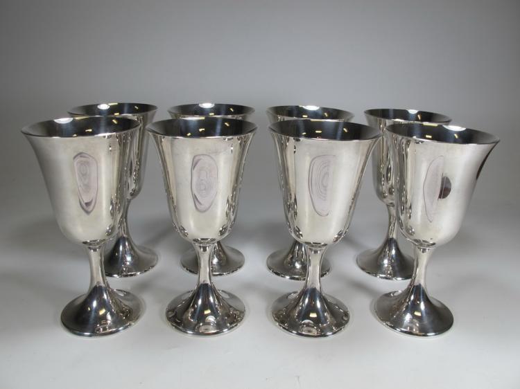 Gorham set of 8 sterling silver goblets