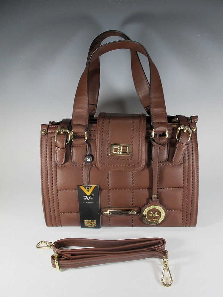 Marked Versace leather handbag