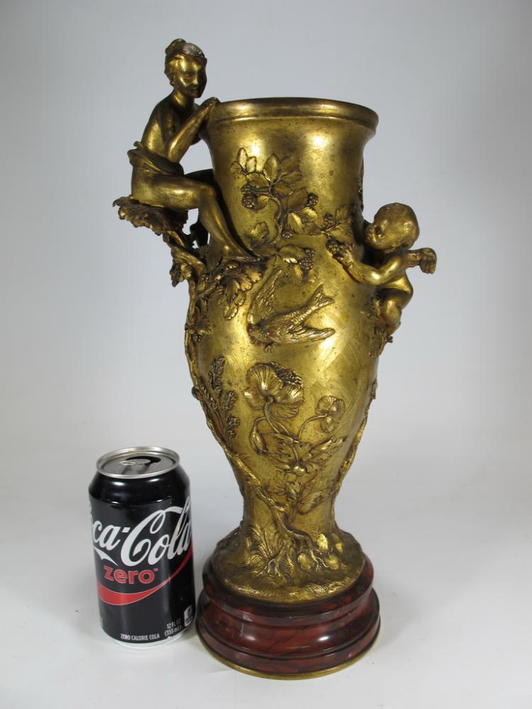 Antique French Barbedienne bronze urn