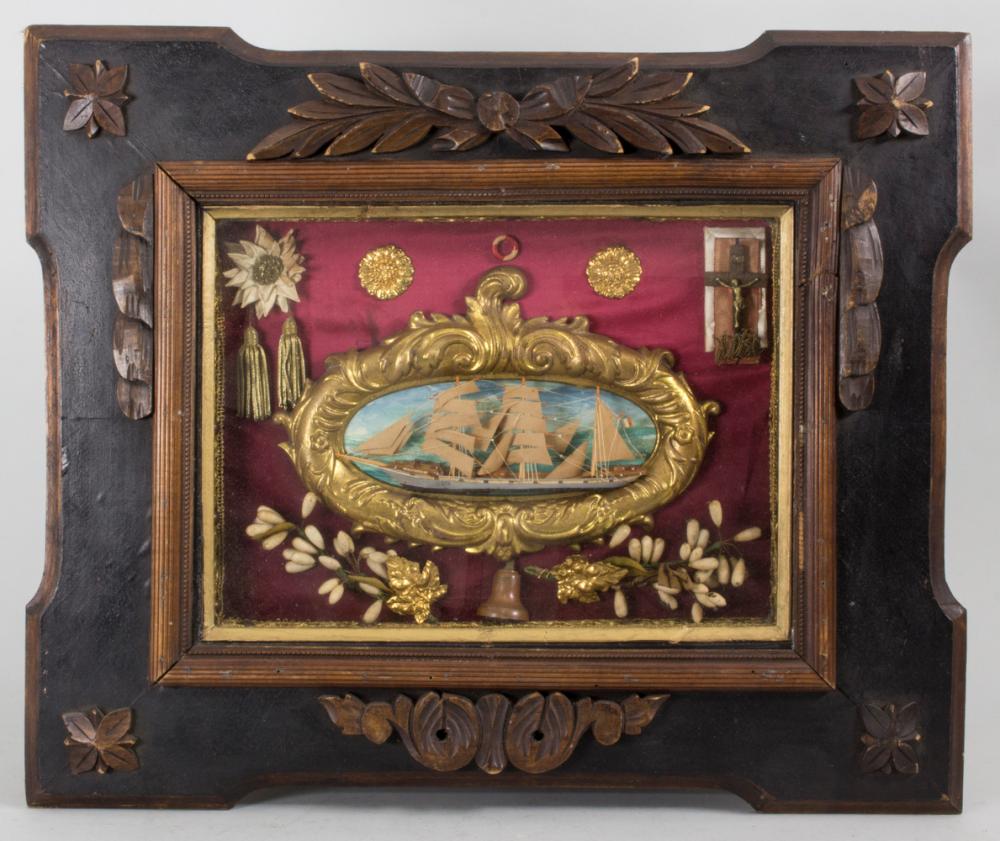 Maritimer Hausaltar mit Dreimastselger / A maritime house...