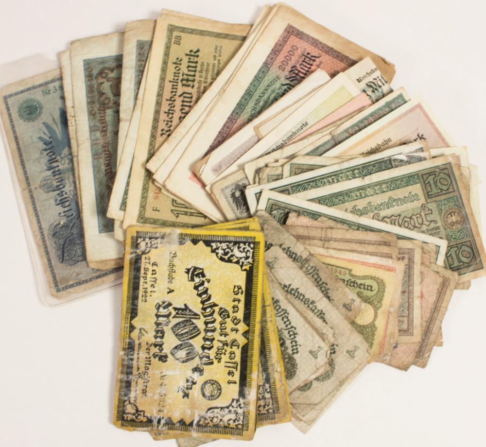 Konvolut Deutsche Banknoten / German banknotes