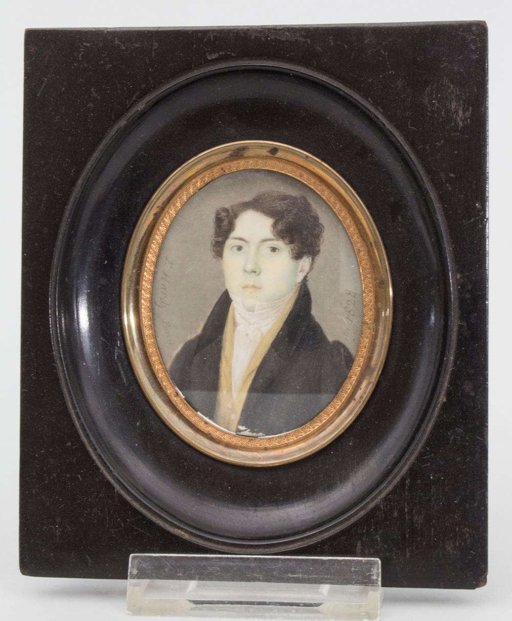 Miniatur Porträt eines jungen Mannes / A miniature portrait of a young gentleman