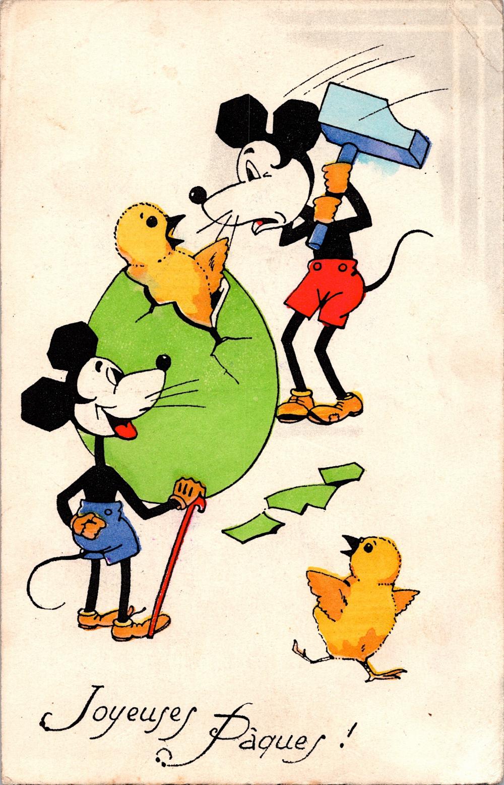 Antique Vintage Rare Postcard Mickey Mouse Disney