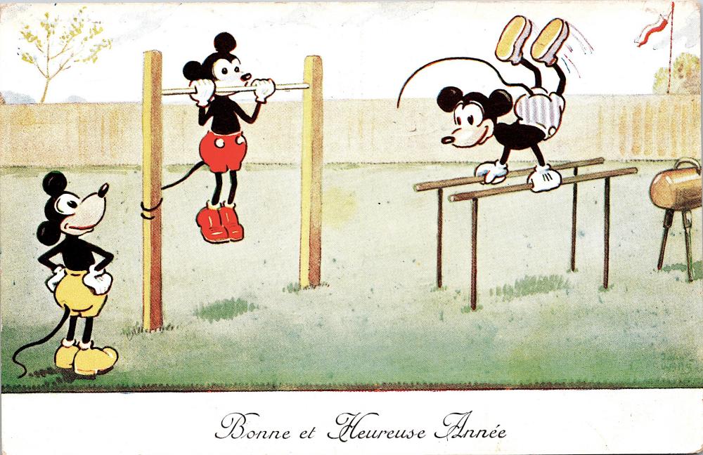 Vintage Walt Disney Postcard Mickey Mouse 1920s - 1950s