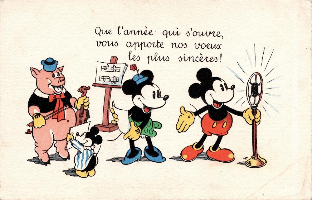 Vintage Walt Disney Postcard Mickey Mouse 1920s - 1950s