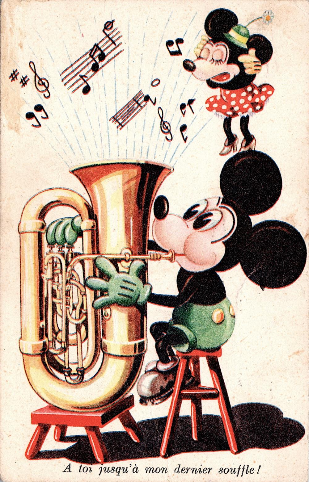 Vintage Walt Disney Postcard Mickey Mouse 1920s - 1950s