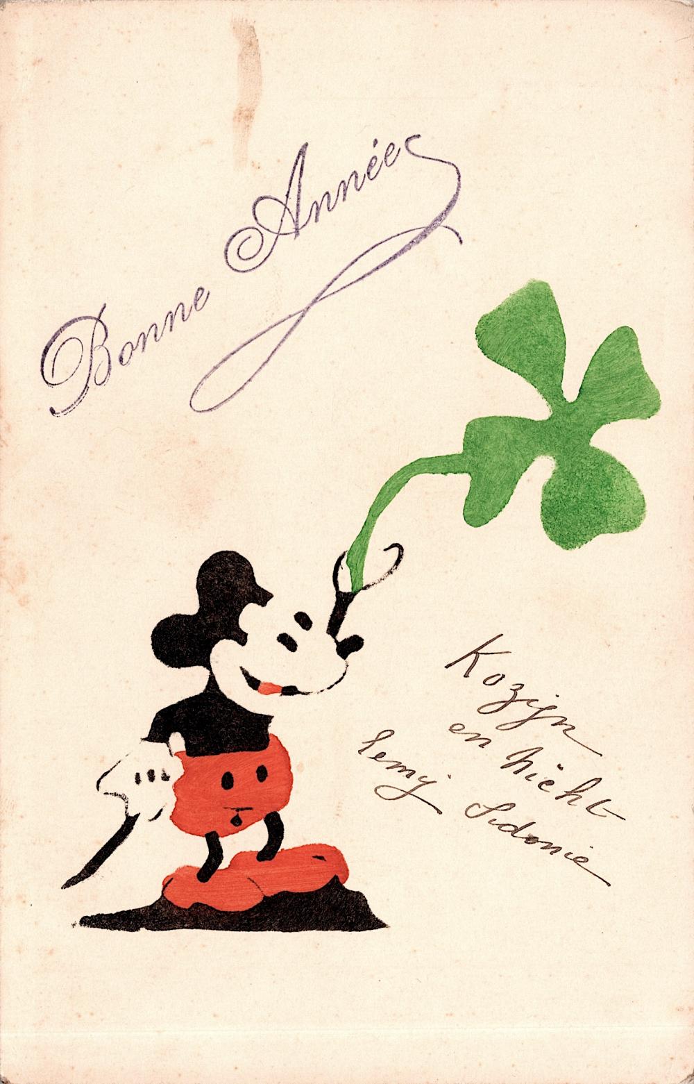 Vintage Walt Disney Postcard Mickey Mouse 1920s - 1950s