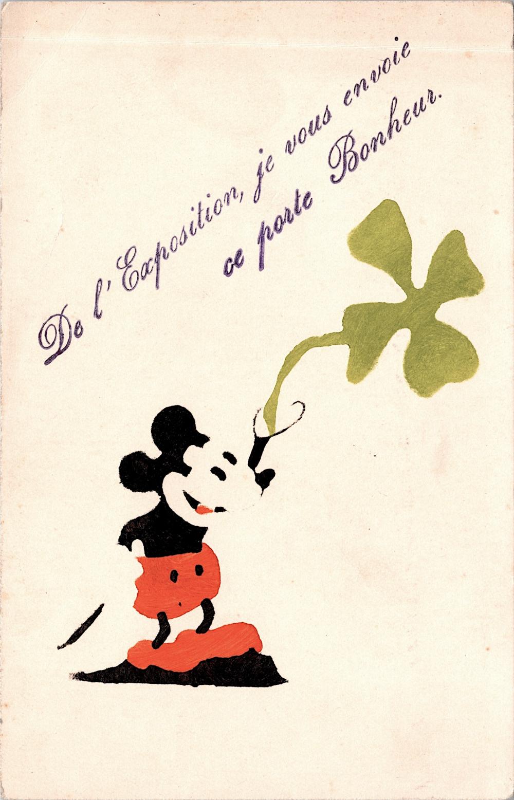 Vintage Walt Disney Postcard Mickey Mouse 1920s - 1950s