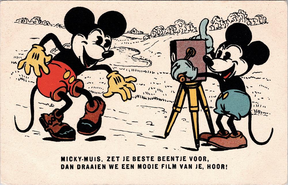 Vintage Walt Disney Postcard Mickey Mouse 1920s - 1950s