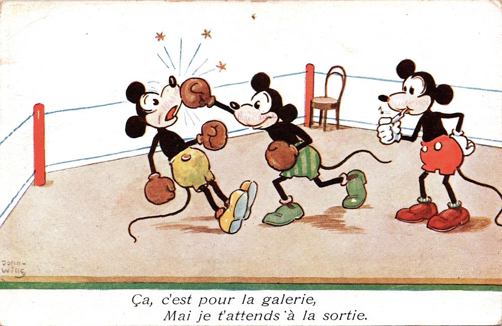 Vintage Walt Disney Postcard Mickey Mouse 1920s - 1950s