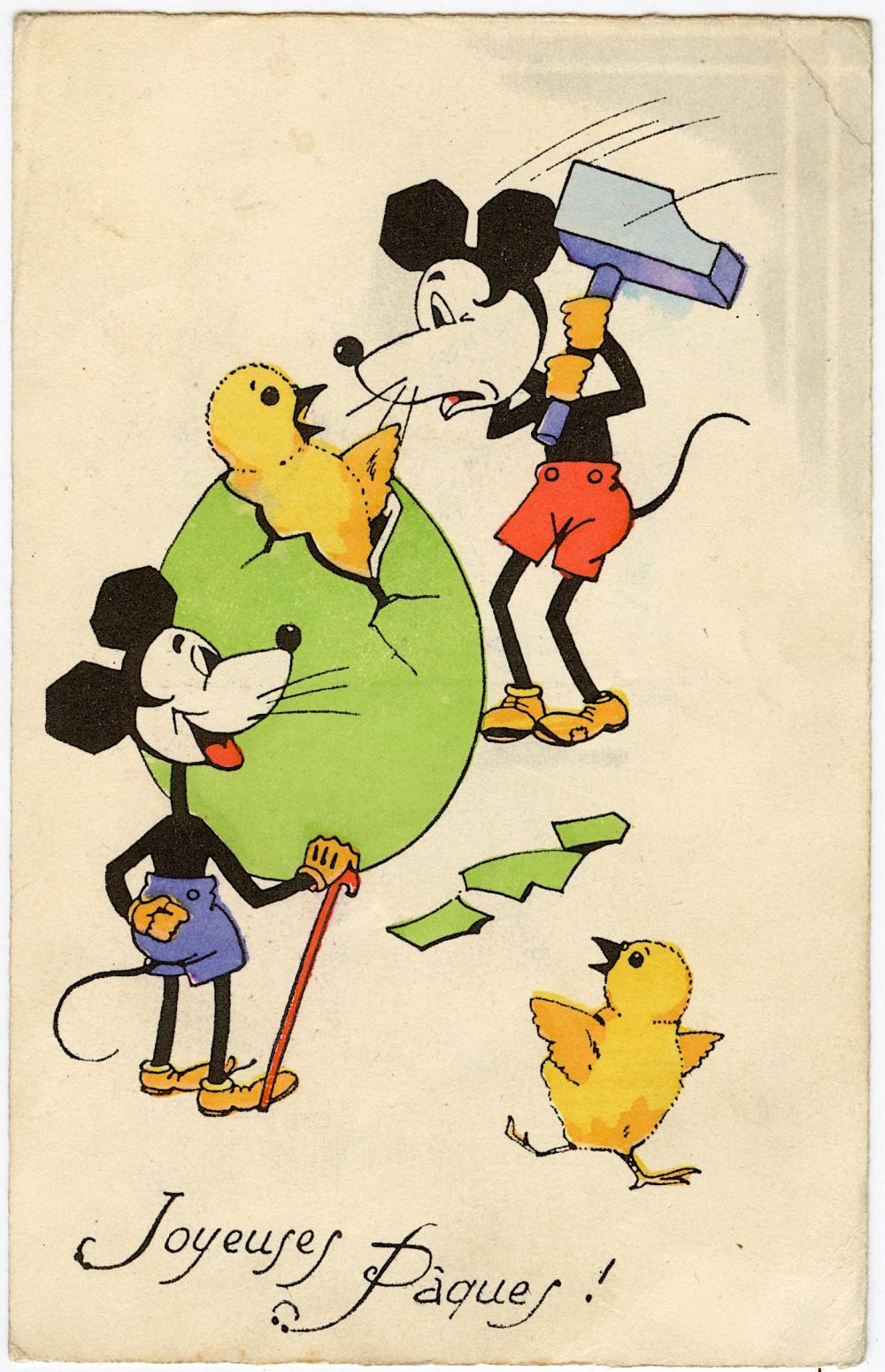 Antique Vintage Rare Postcard Mickey Mouse Disney