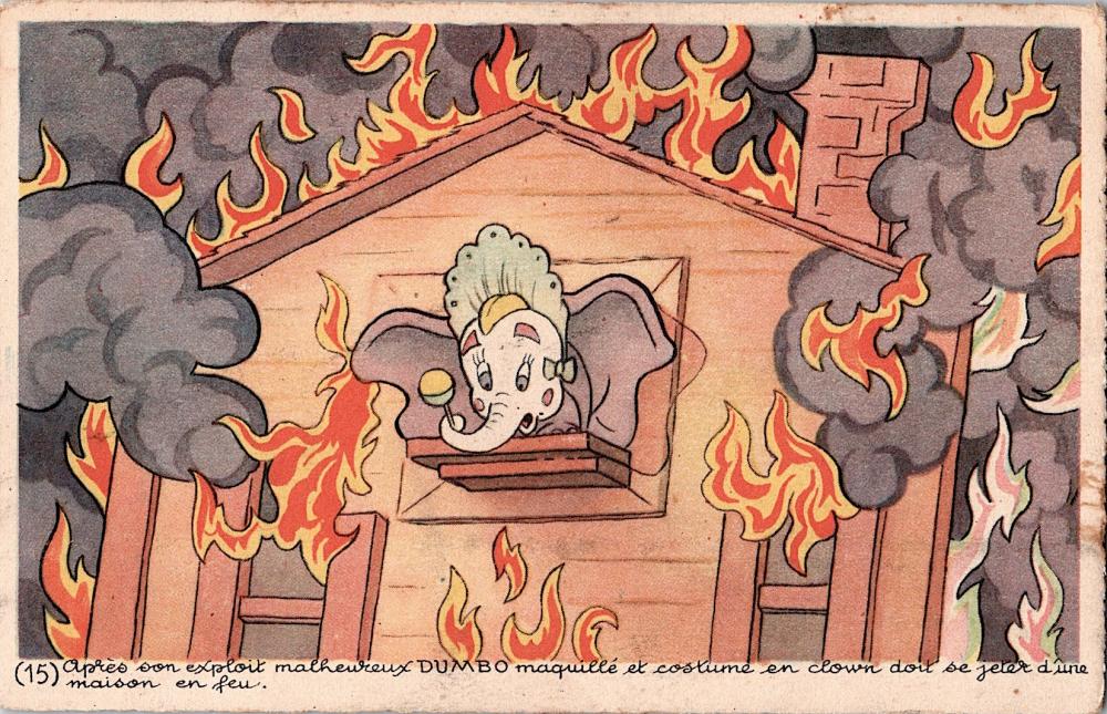 Antique Vintage Rare Postcard Walt Disney DUMBO