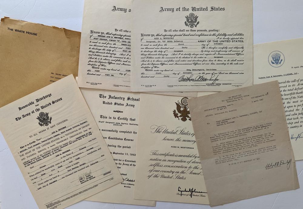 US Military Honorably Discharge Certificate Army, 1947