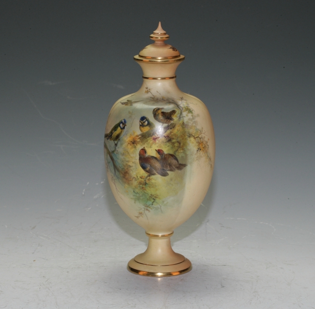 Royal Worcester Covered Vase