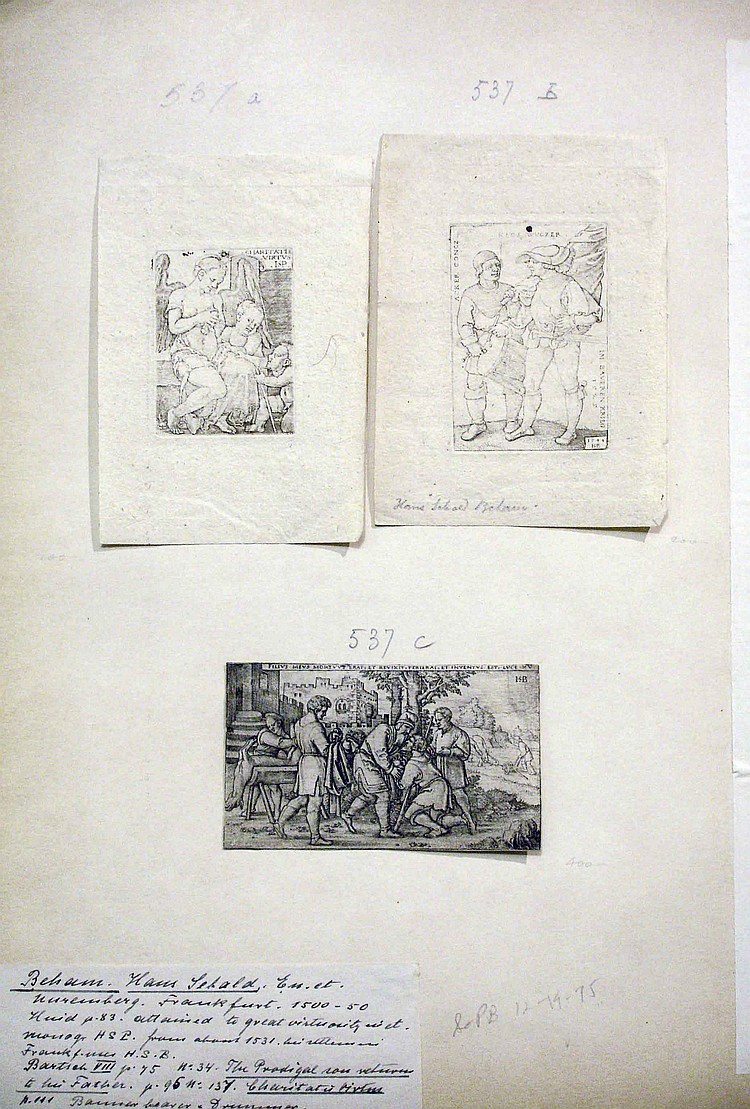 Three engravings by Hans Sebald Beham