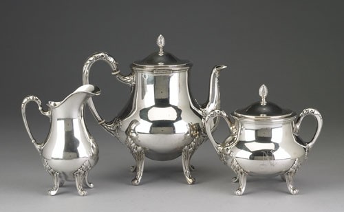 Continental Silver Tea Service, 20th century