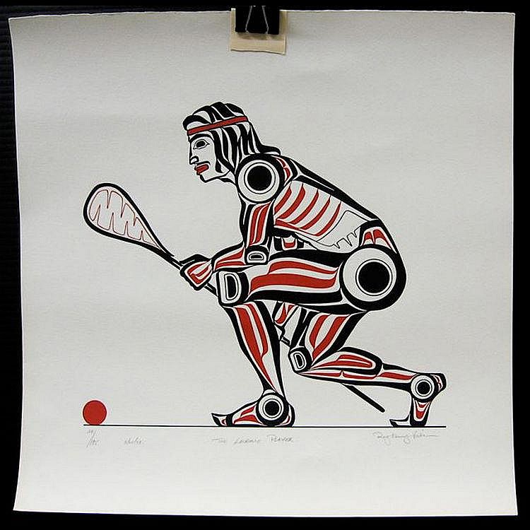 ROY HENRY VICKERS (CANADIAN, 1946-) THE LACROSSE
