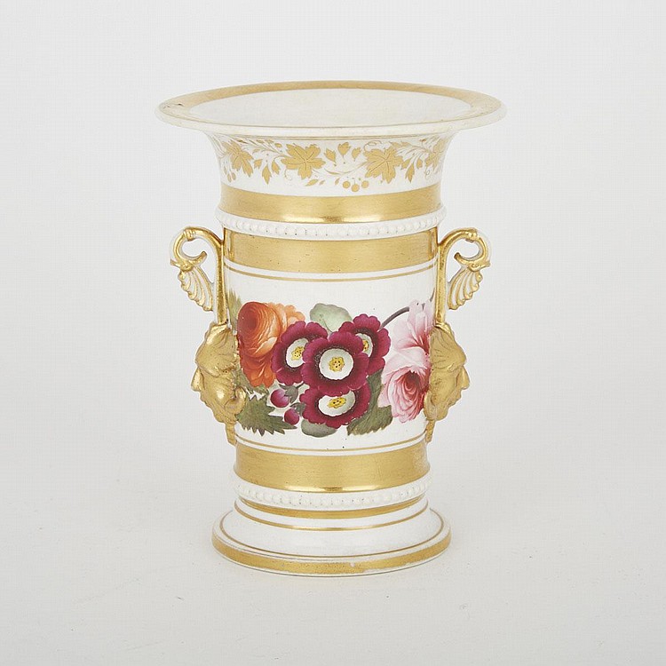 English Porcelain Spill Vase, c.1810-20, height 5.9" ? 14.9 cm.