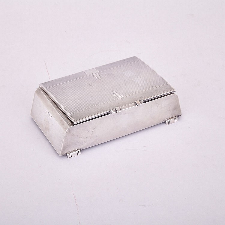 English Silver Cigarette Box