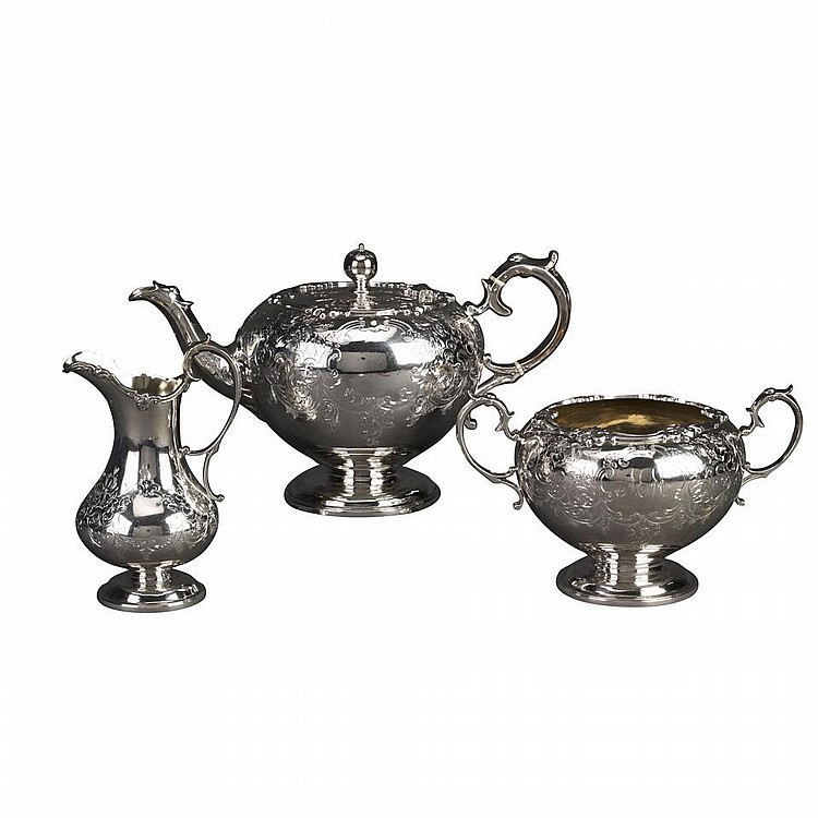 Victorian Scottish Silver Tea Service