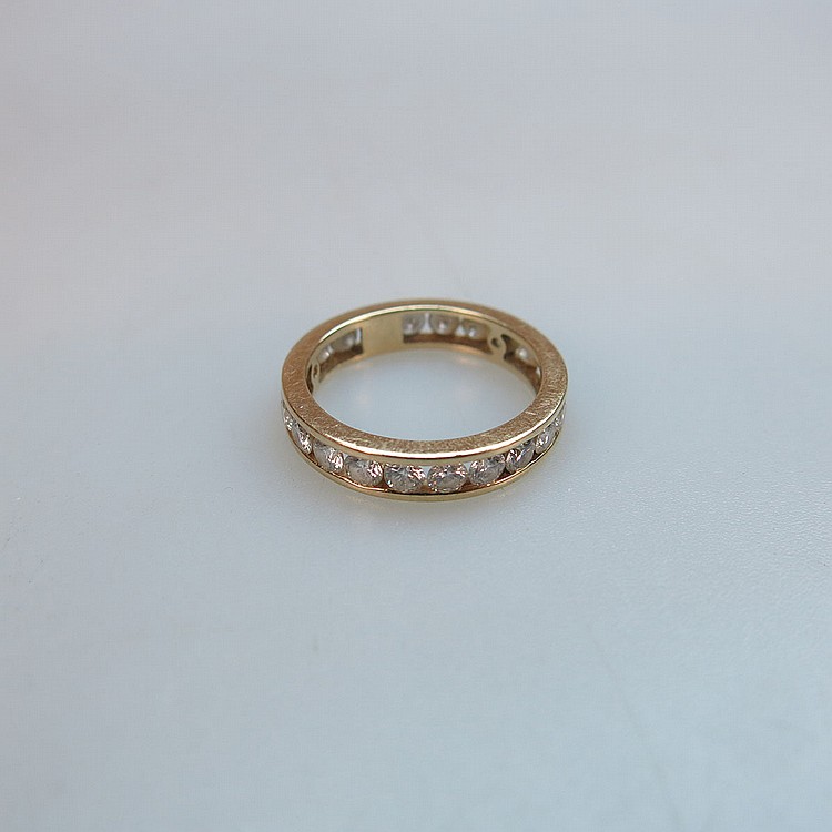 14k Yellow Gold Eternity Band