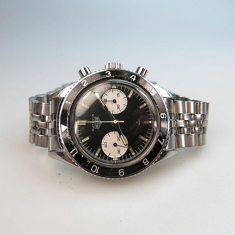 Heuer Autavia Wristwatch With Chronograph