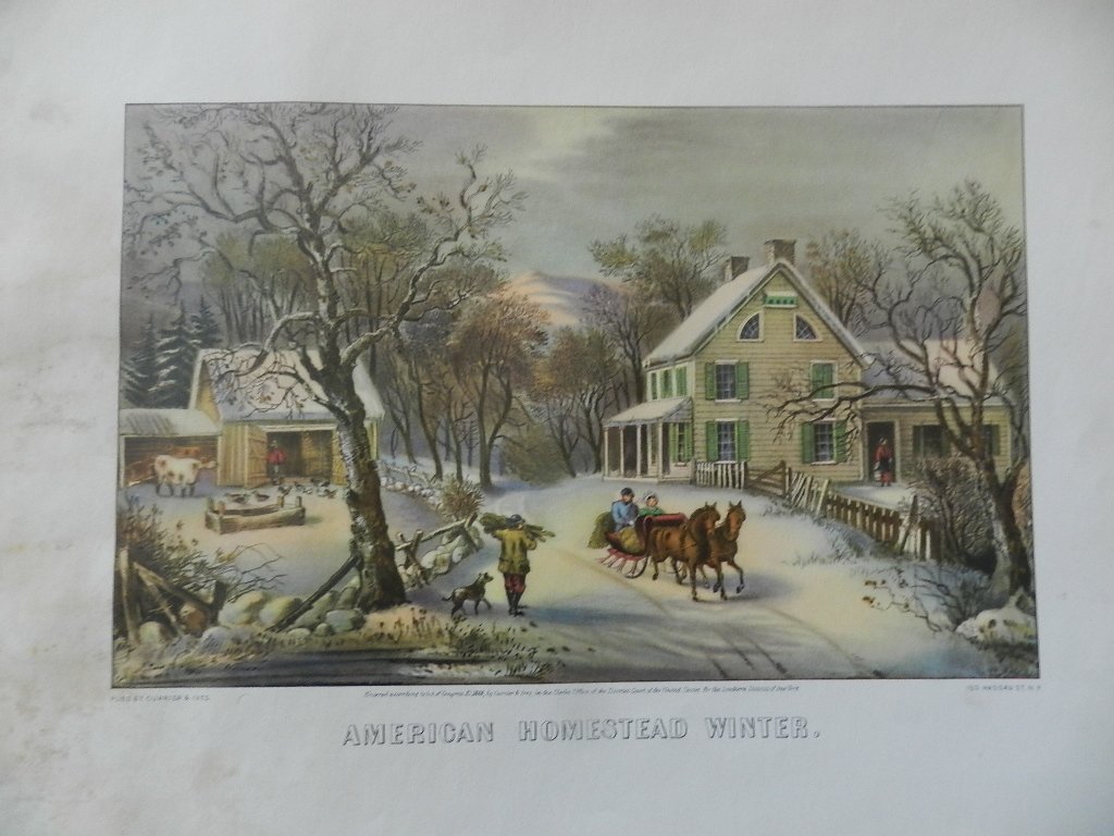 Original Currier & Ives Hand Colored Lithograph