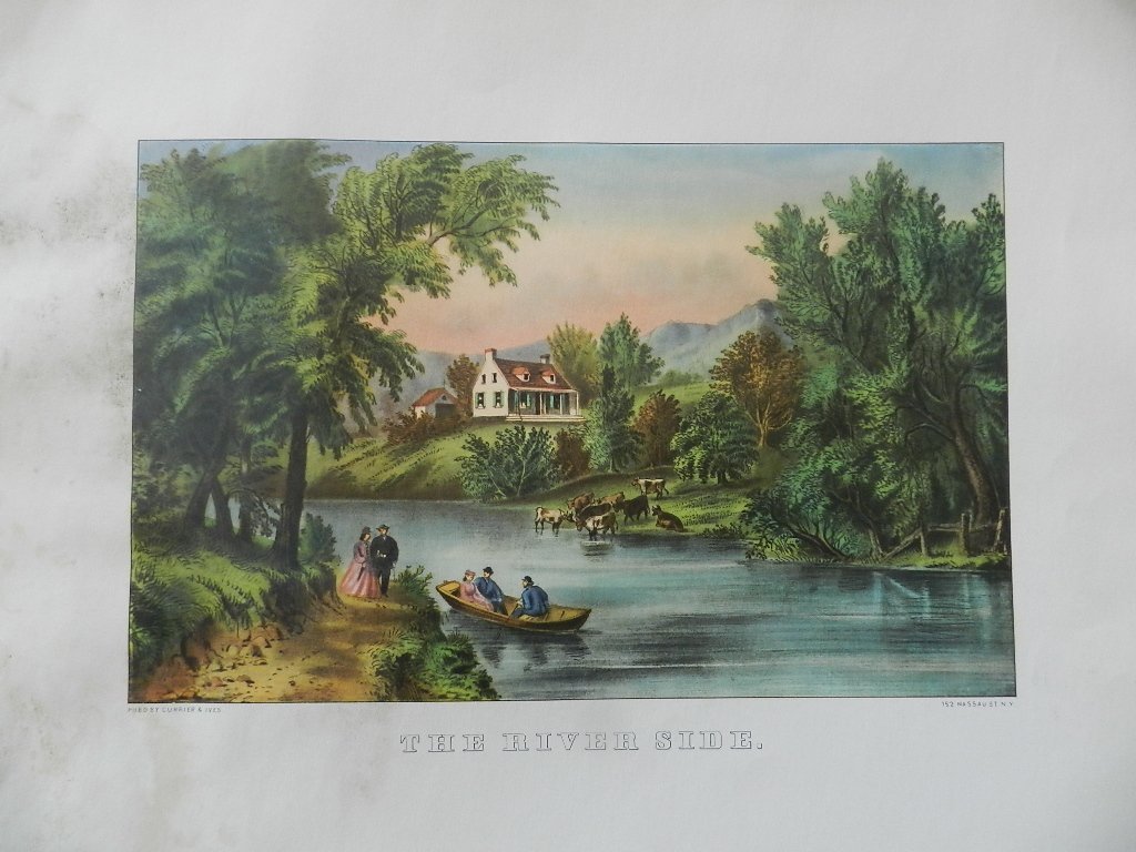 Original Currier & Ives Hand Colored Lithograph