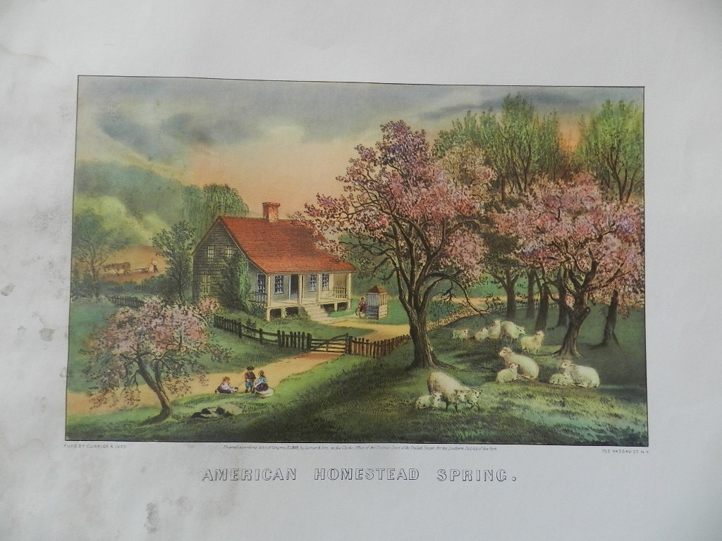 Original Currier & Ives Hand Colored Lithograph
