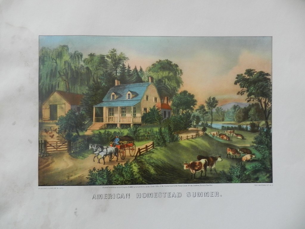 Original Currier & Ives Hand Colored Lithograph