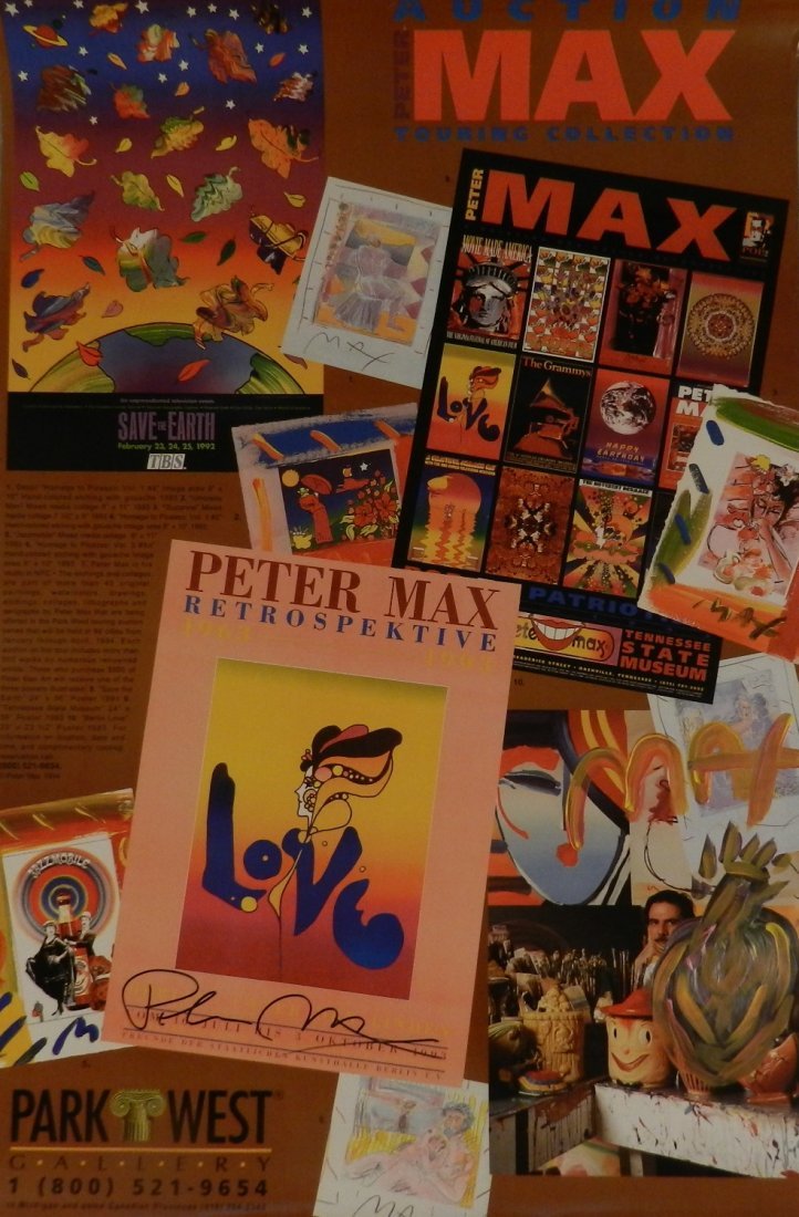 Peter Max Acrylic Painting on Poster