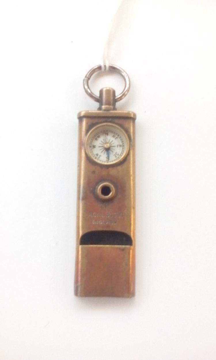 Vintage acme scout whistle with compass