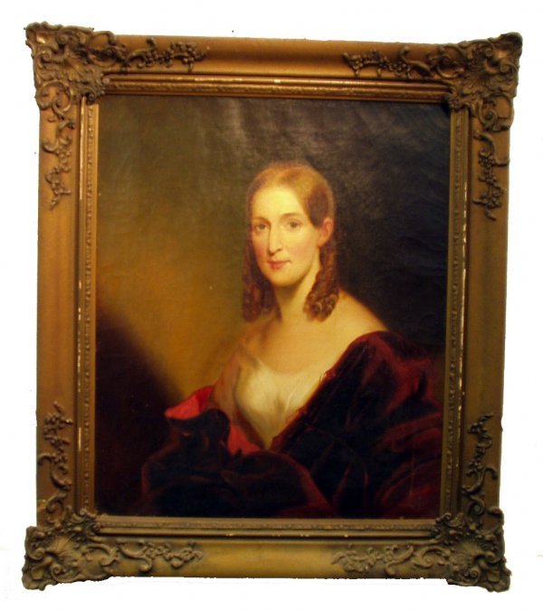 Oil on canvas portrait painting