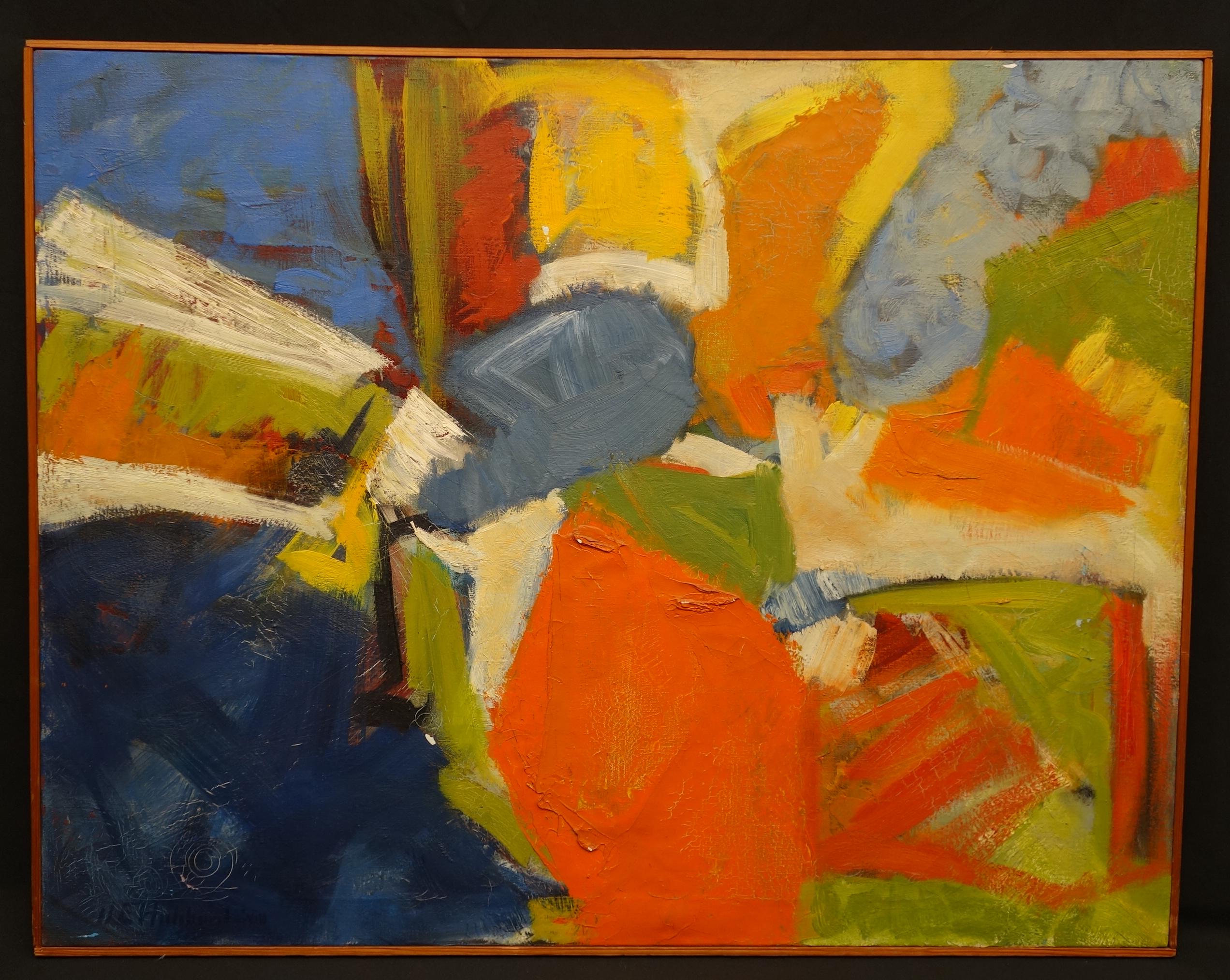 JOHN E HUBBARD ABSTRACT PAINTING