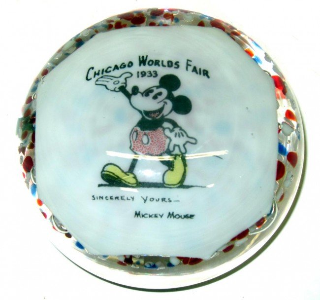 Mickey mouse chicago worlds fair paperweight