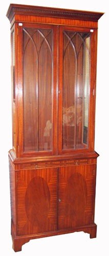 Mahogany curio cabinet