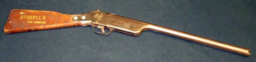 Ice cream advertising rubber band gun