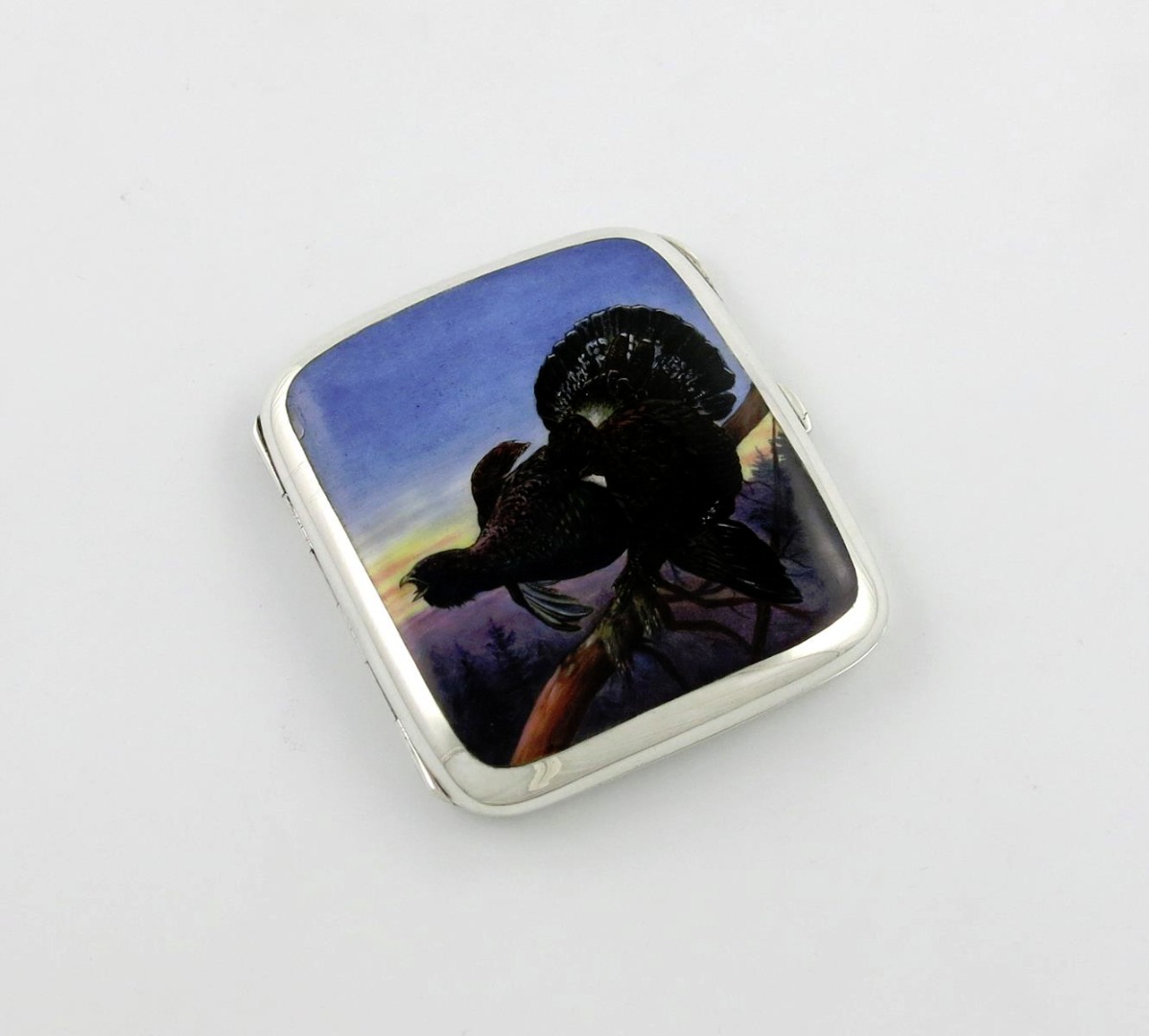 An Austrian silver and enamel cigarette case