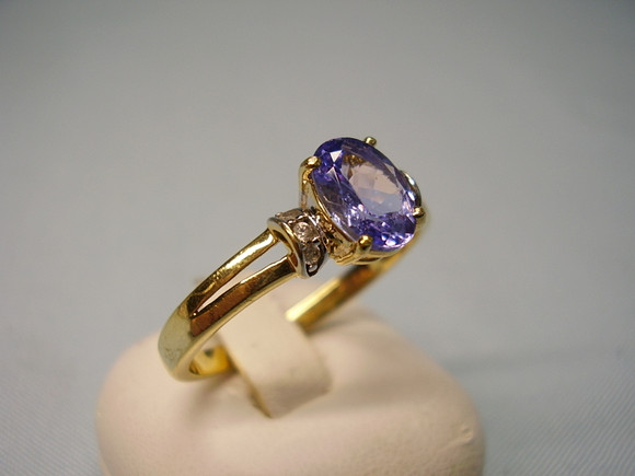 TANZANIT - VIT TOPAS RING SILVER GULDPLÄTE…