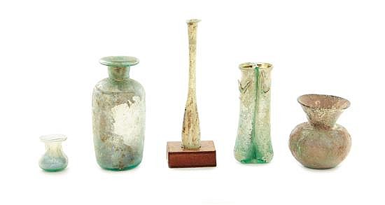 Ancient Roman glass vessels (5pcs)
