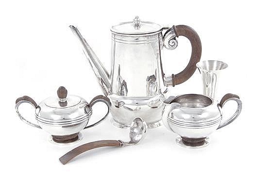 Taxco sterling holloware, William Spratling (5pcs)