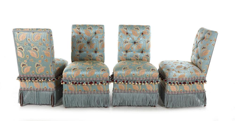 Scalamandre Fabric-Upholstered Side Chairs (4pcs)