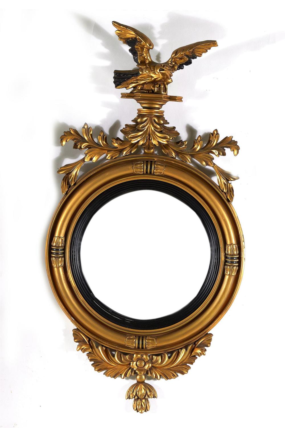 Regency Style Carved Giltwood Bull's-Eye Mirror