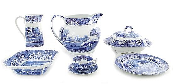 Spode Blue Italian pattern transferware dinner service (96pcs)