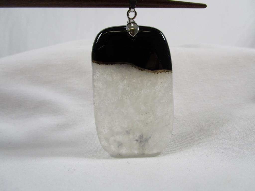 Black & White Stone Pendant