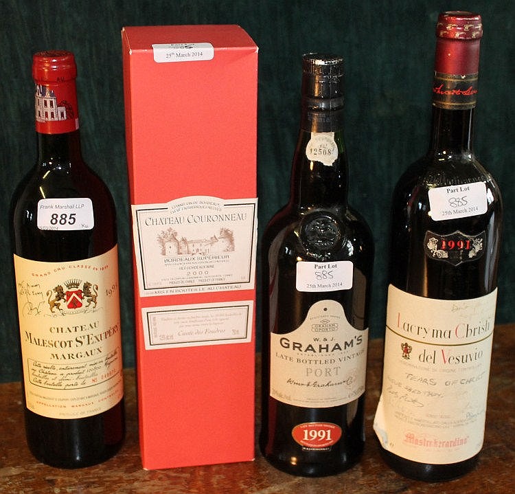 4 bottles assorted mixed lot Fine Wines and Port