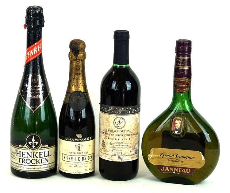 4 bottles Mixed Lot assorted Armagnac
