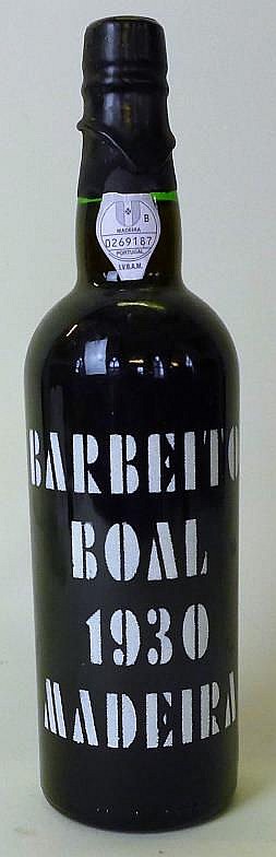 1 bottle Fine Madeira Boal Barbeito 1930