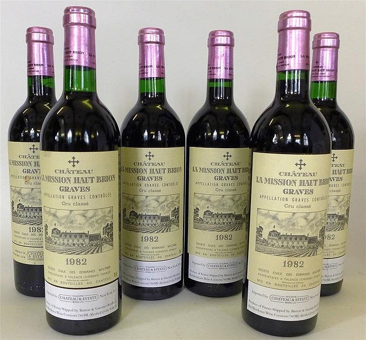 6 bottles Chateau La Mission Haut Brion Grand Cru