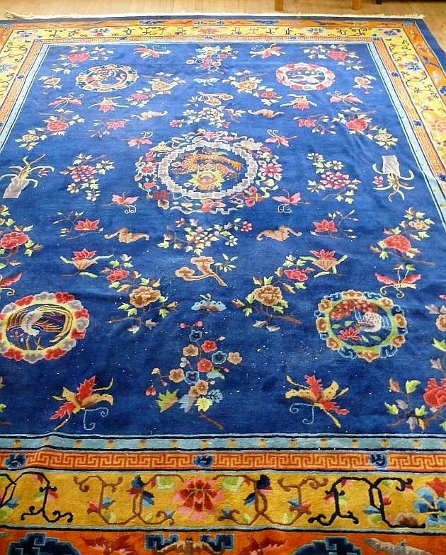 A large Chinese carpet mid 20th Century The predom